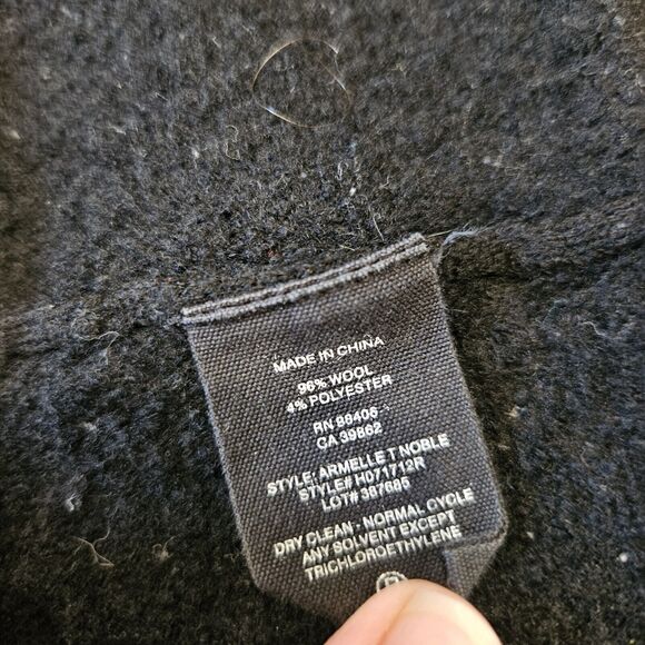 Theory Long Knit Cardigan Womens S Black Wool Blend Pockets Neutral Quiet Luxury - Picture 9 of 9